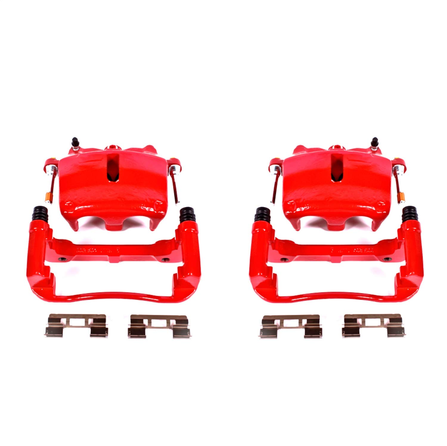 PowerStop Front Red Powder Coated Brake Caliper Pair for Ford F-150 2005-08 | Lincoln Mark LT 2006-08 - High-Temp Brake Caliper Upgrade, S4974