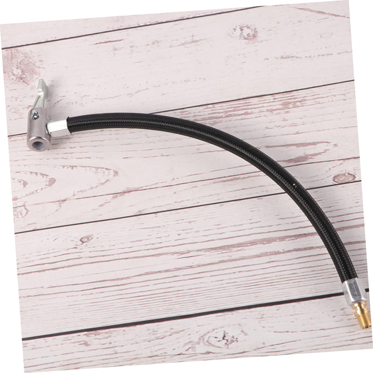 FELTECHELECTR Locking Air Chuck Adapter with Extension Tube Air Inflator Hose for Tire Pumping No-Leak Design Fits Vehicles Bikes and Motorcycles