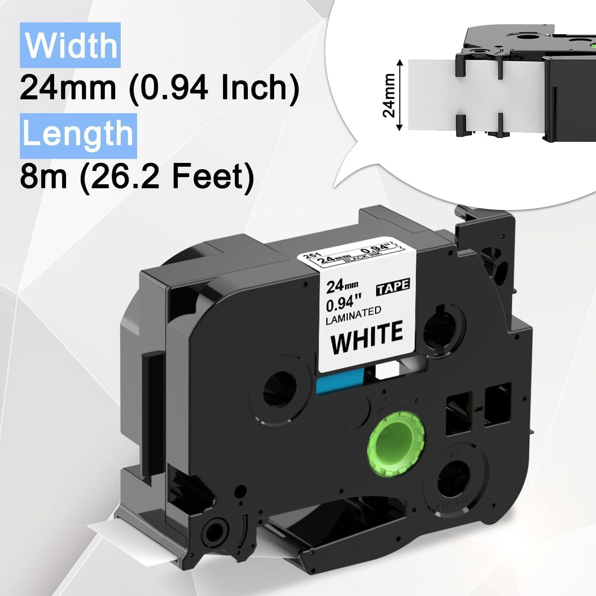 3-Pack Replacement For Brother TZe-231 P Touch Label Tape, 12mm White, For PT-D210, PT-D400, PT