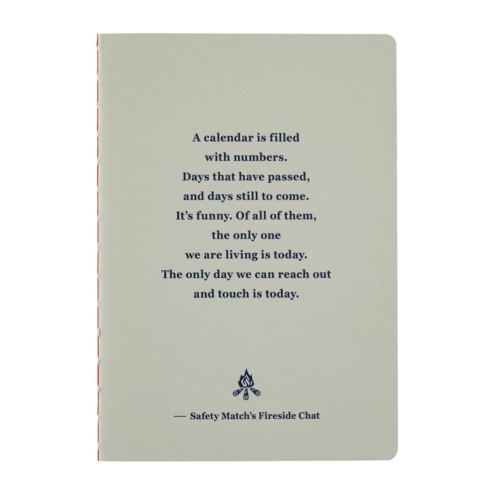 ほぼ日 Hobonichi Techo Accessories Fireside Chat Notebook - Graph (B6 Size), Grey, H:182 x W:128 x T:3 mm/ H:7.2" x W:5" x T:0.1"