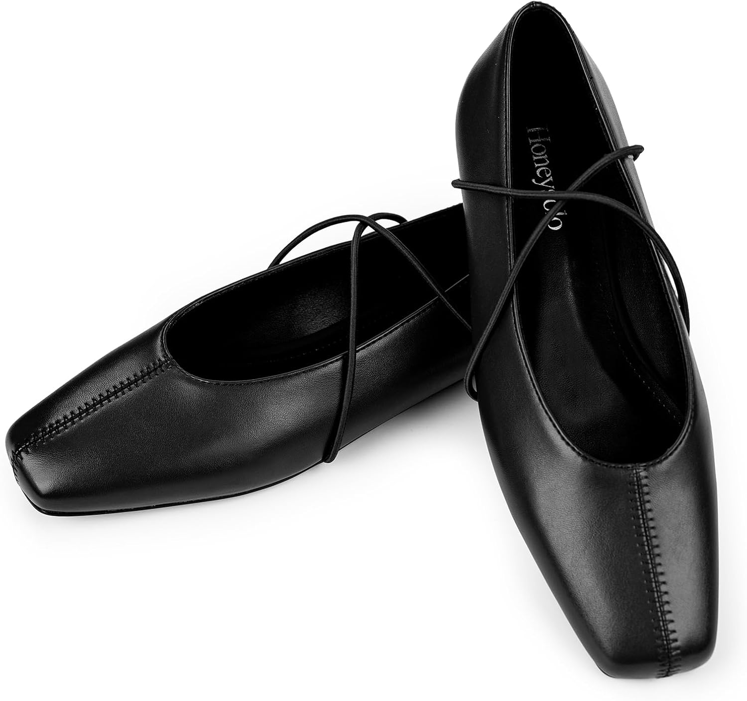 Women’s Square Toe Ballet Flats Comfortable Slip On Flats for Women Dress Shoes for Work Office Casual