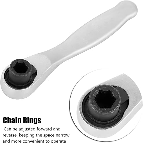 Miniatura 4 de Akozon Llave de trinquete de 0.250 in, mini llave de trinquete rápida de 14, destornilladores, llave hexagonal, herramienta de lote de enchufe