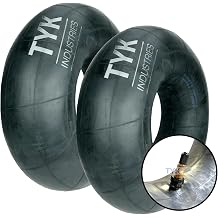 Two 15inch/16inch 11L-15, 11L-16 Farm Tractor Implement Tire Inner Tubes with TR218 Valve Stems for Use with Air or Liquid by TYK Industries