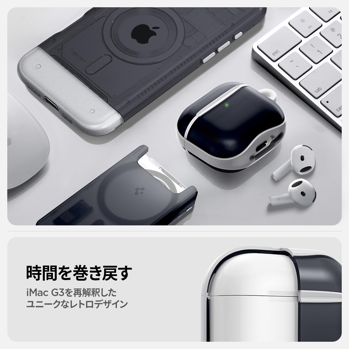 Amazon | Spigen Airpods 第4世代 ケース AirPods 4 ケース TBU 半透明
