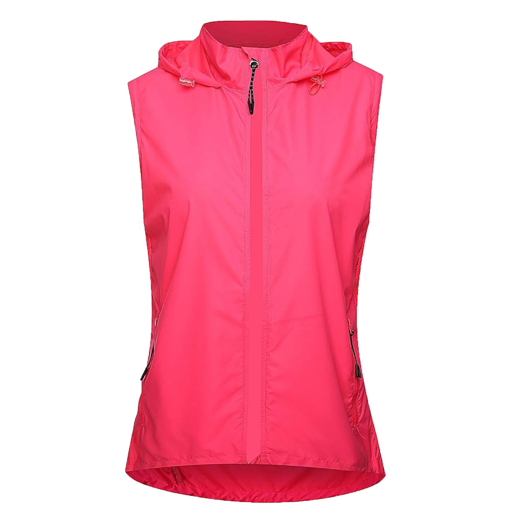 Fahrradjacke Damen Wasserdicht Atmungsaktiv Laufjacke Trekking Regenjacke Schnelltrocknende Wanderjacke Winddichte Windbreaker Fahrradweste Mit Abnehmbaren Ärmeln,Pink-L