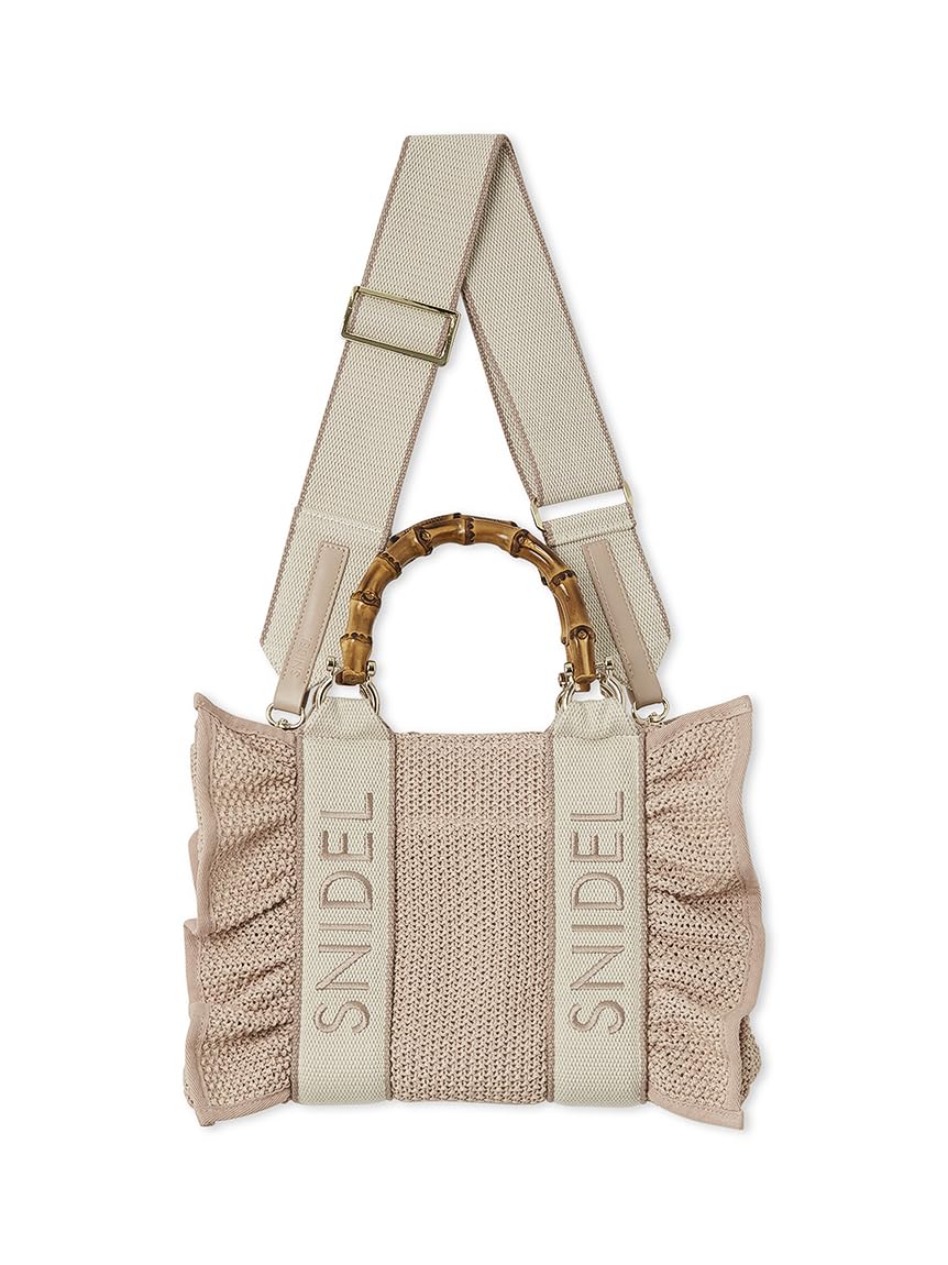 スナイデル　SNIDEL フリルロゴバンブーバッグ Amazon | フリルロゴバンブーバッグ | SNIDEL(スナイデル) | ハンドバッグ