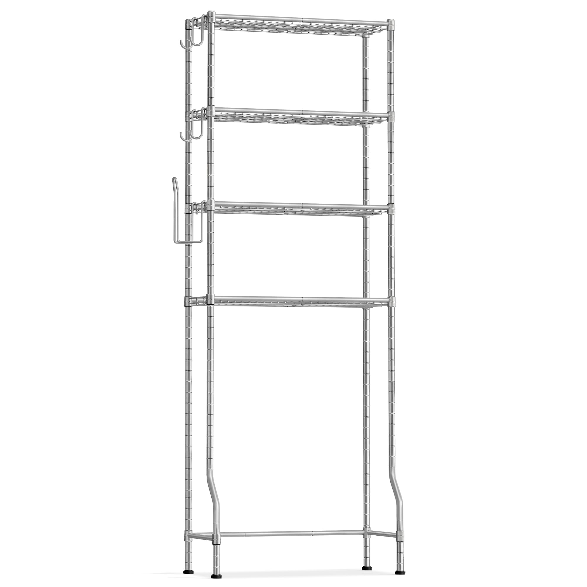 HOOBRO Scaffale A Scala 4 Ripiani - In Metallo E Vetro | 38x22x107cm | Dorato | Per Bagno, Soggiorno - Foto 13