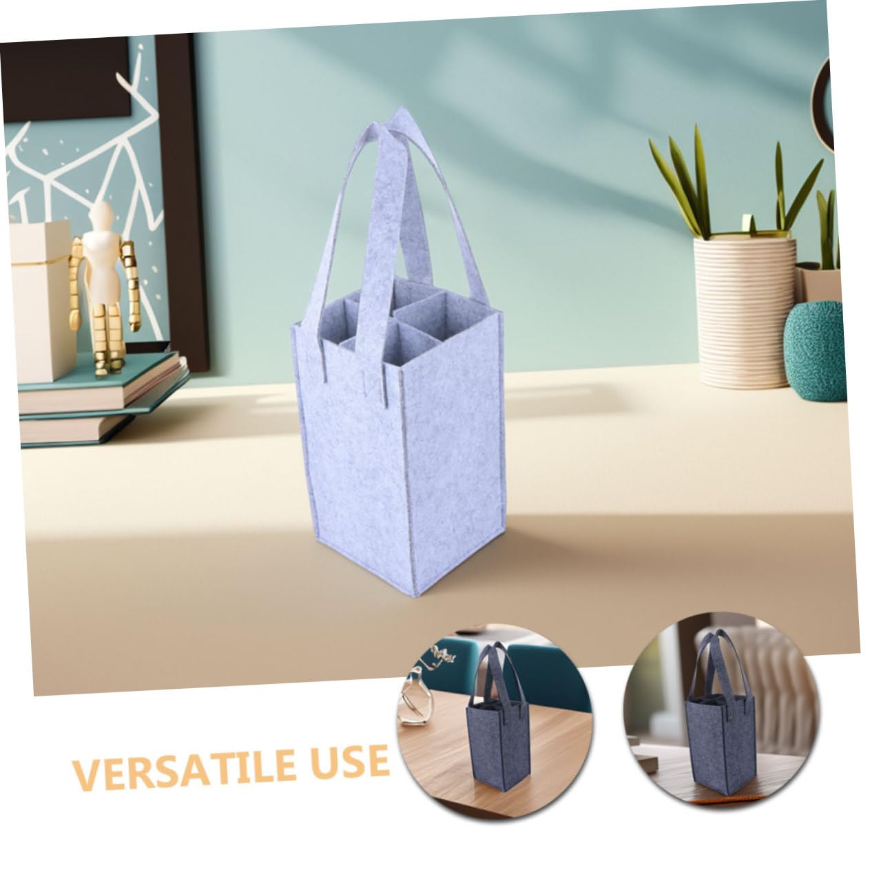 SOLUSTRE 4pièces Pochette pour Bouteille De Vin Transporteur pour Bouteilles De Vin pour Pique-, Voyage Ou Plage