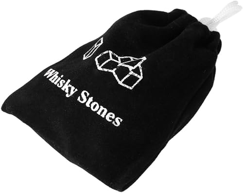 Miniatura 4 de 9 piezas (1 juego) bolsa de terciopelo para whisky rocas, piedras de whisky, piedra de cerveza, piedra de hielo de whisky,