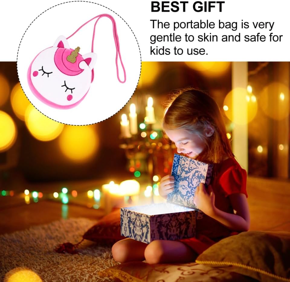 Didiseaon Adorable Unicorn Cross-Body Bag for Kids Single Shoulder Pouch Cartoon Party Purse, 6.7X5.9 Inches - Image 6