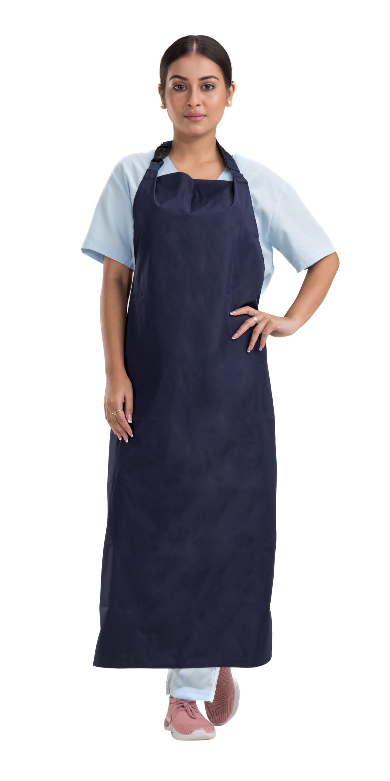 HOSPRIQS Reusable Waterproof Front Apron For Hospital & Home Use Tie-Type | Size - 45”x23” | Navy Blue (Pack Of 1) (B0CPM8XR8M) Amazon Price History, Amazon Price Tracker