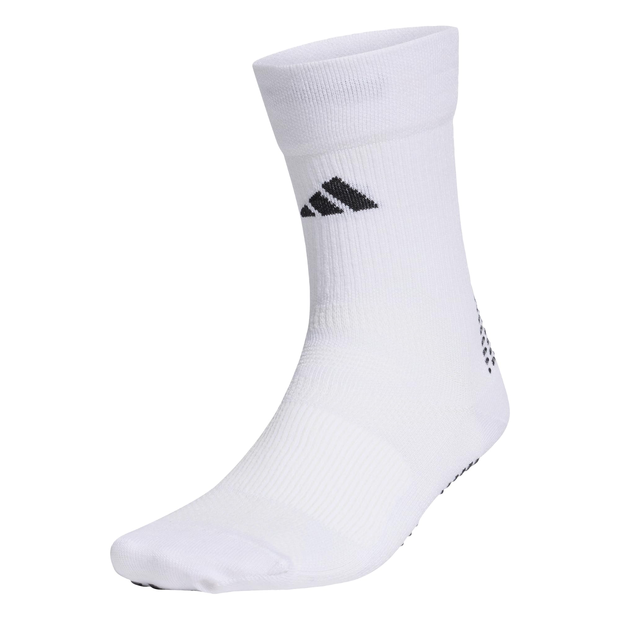 adidas Unisex Football Grip Printed Crew Performance Socks Light, white/white/black, 6.5-8