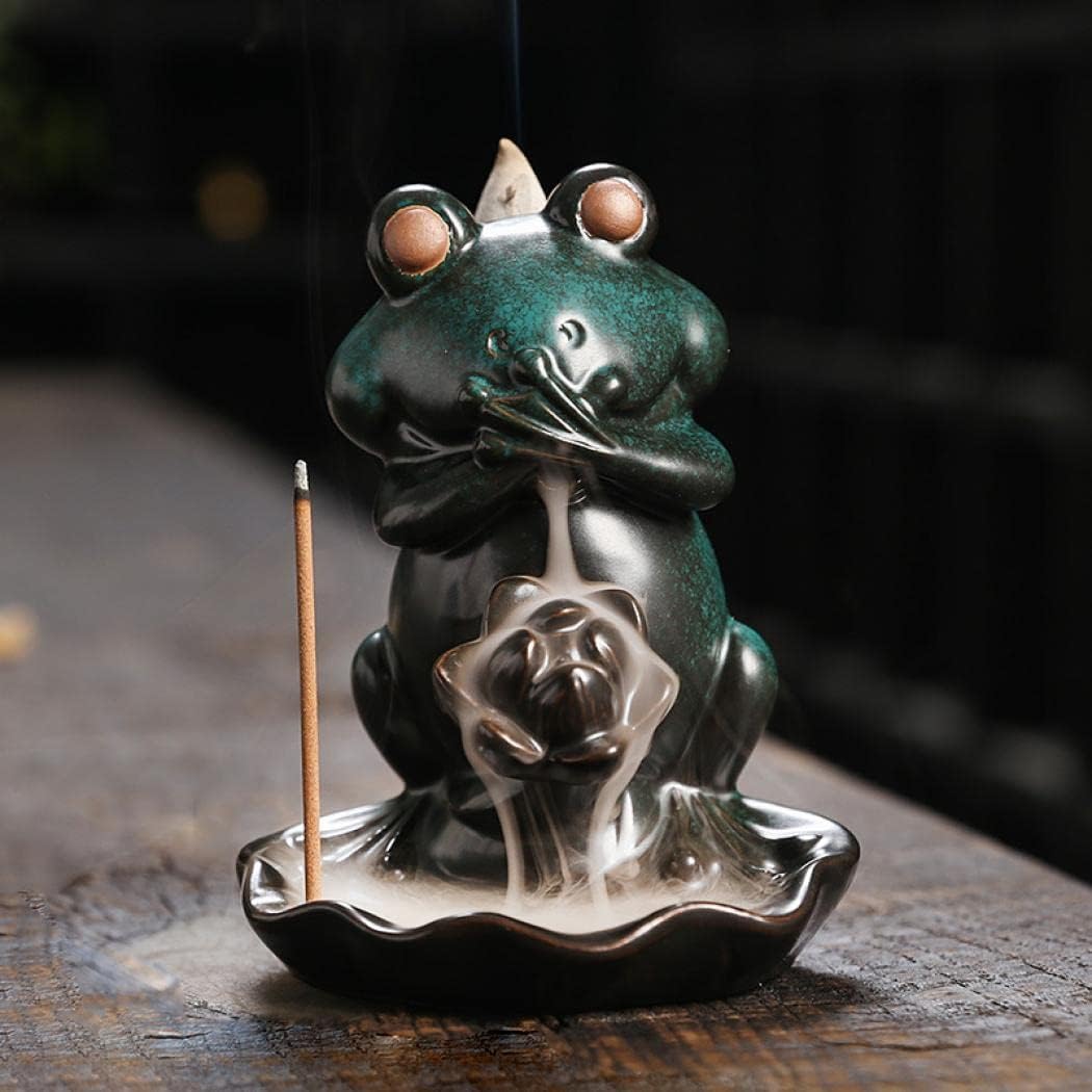 Comeon Backflow Incense Burner Frog Decor Incense Stick