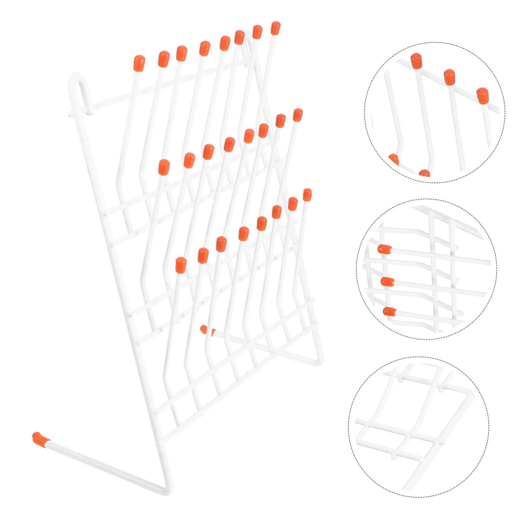 Ipetboom Soporte Para Secado De Tubos De Ensayo De Hierro, Rejilla De Drenaje Plegable Para Laboratorio, Organizador De Tubos Para Uso En Laboratorio