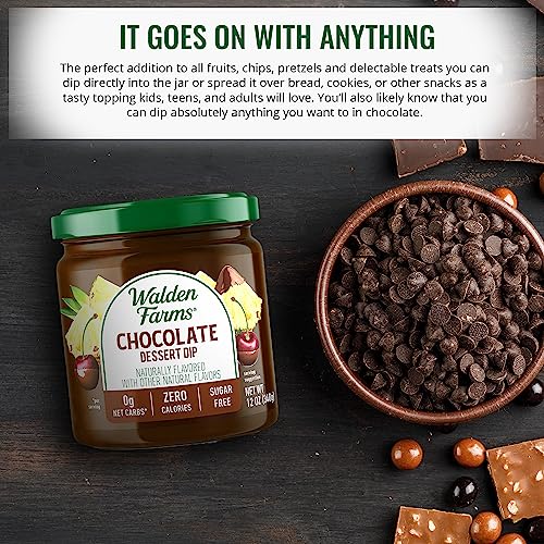 Walden Farms Variety Dipping Set 12 Oz, Chocolate And Marshmallow Dip (2 Pack) - Near Zero Fat, Sugar And Calorie - For Pancakes, Fruit Platters, Cookies, Desserts thumb #2