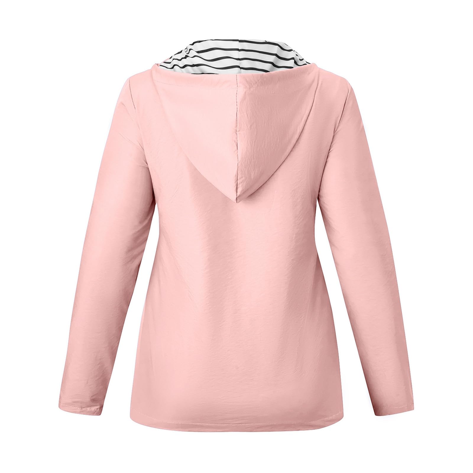 Genérico Chaqueta De Mujer-Chaqueta Impermeable Para Mujer Con Capucha Ligera De Manga Larga Cortavientos Con Cremallera CordóN Y Bolsillos