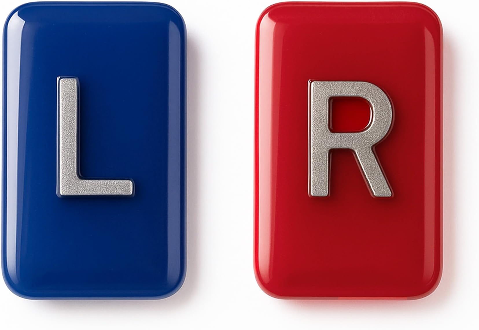 X-Ray Markers - Clear Epoxy Resin with Lead Letters L & R - NO Initials - Small Rectangle Generic Markers Include Extra Strength Adhesive Strips - Reusable & Washable