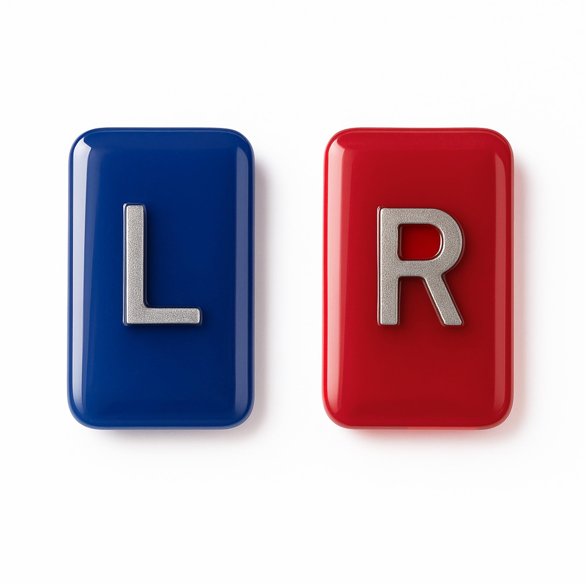 X-Ray Markers - Clear Epoxy Resin with Lead Letters L & R - NO Initials - Small Rectangle Generic Markers Include Extra Strength Adhesive Strips - Reusable & Washable