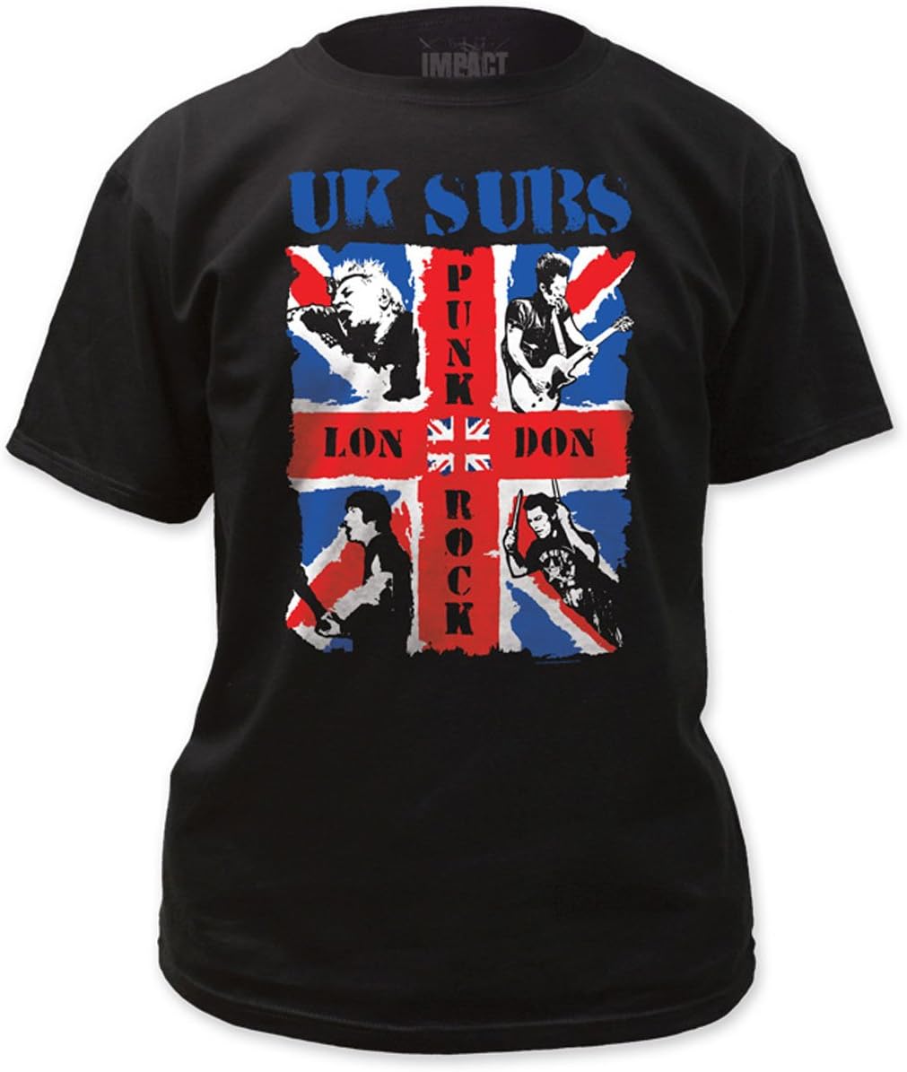UK Subs - Mens London Punk Rock T-Shirt in Black, Size: Small, Color: Black