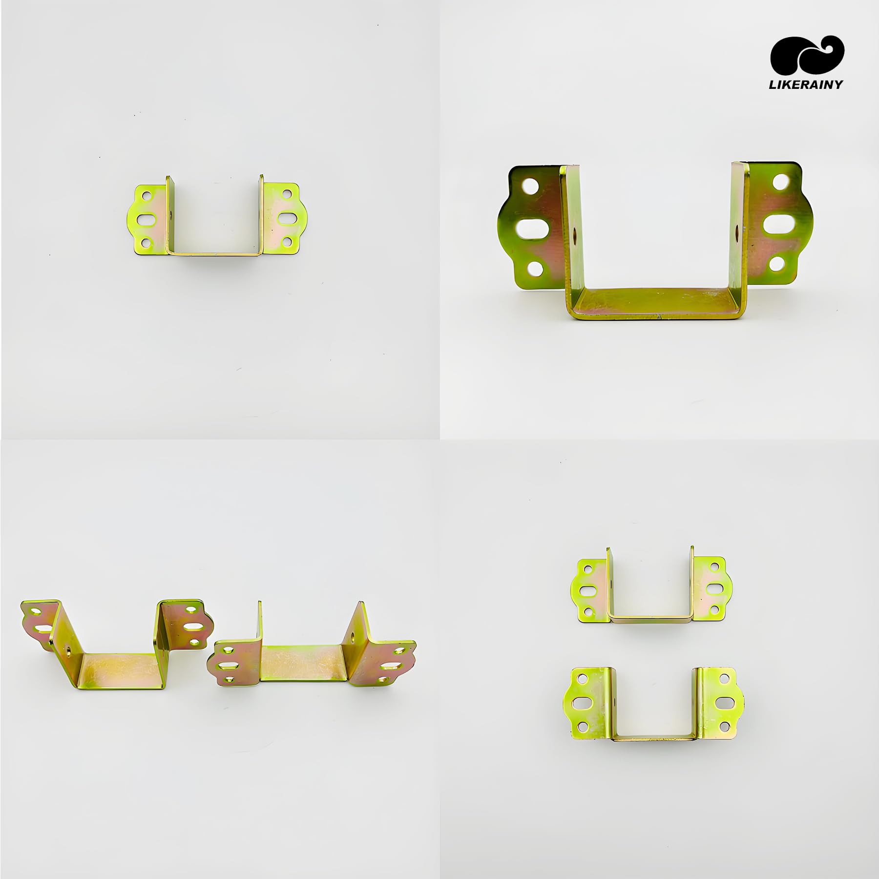 LIKERAINY Centre Support Bed Hinge Rail Brackets Timber Joist Hanger Width 50 mm Suspension Connecting Fittings Hooks Fastener for Bed Frame Metal 2 pcs - Image 3