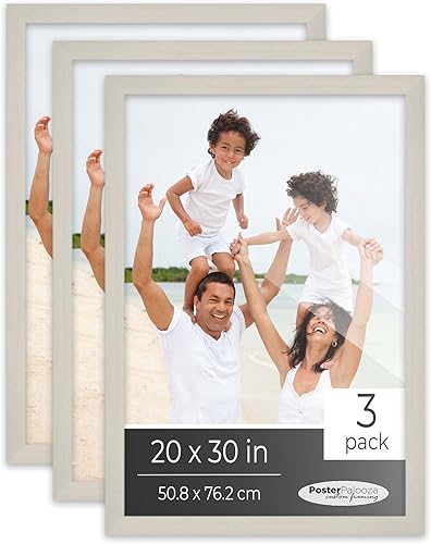 Vista 72 de Juego de 3 portarretratos de 16 x 20 pulgadas, color blanco lavado, de madera de 16 x 20 pulgadas, para pared de galería, 3 marcos de 16 x 20 Blanco