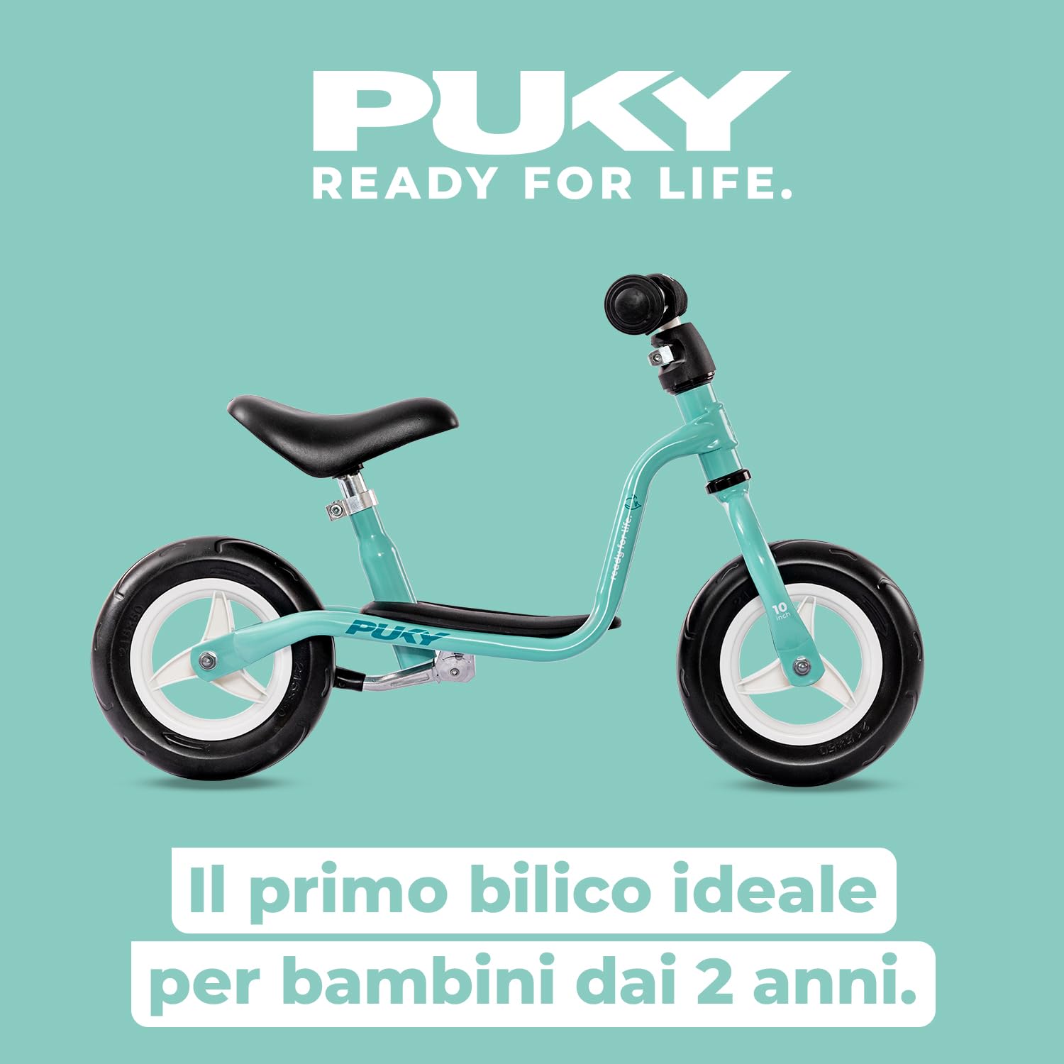 PUKY LR M Aqua Green | Monopattino per bambini a partire dai 2 anni | Balance Bike