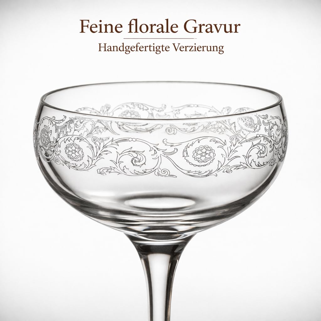 Likörgläser Mit Stiel (6er Set) – Eierlikör Gläser & Likörschalen flach – 75ml Kristall Glas Schnapsgläser Mit Stiel – Elegante Likör Gläser für Eierlikör & Dessert