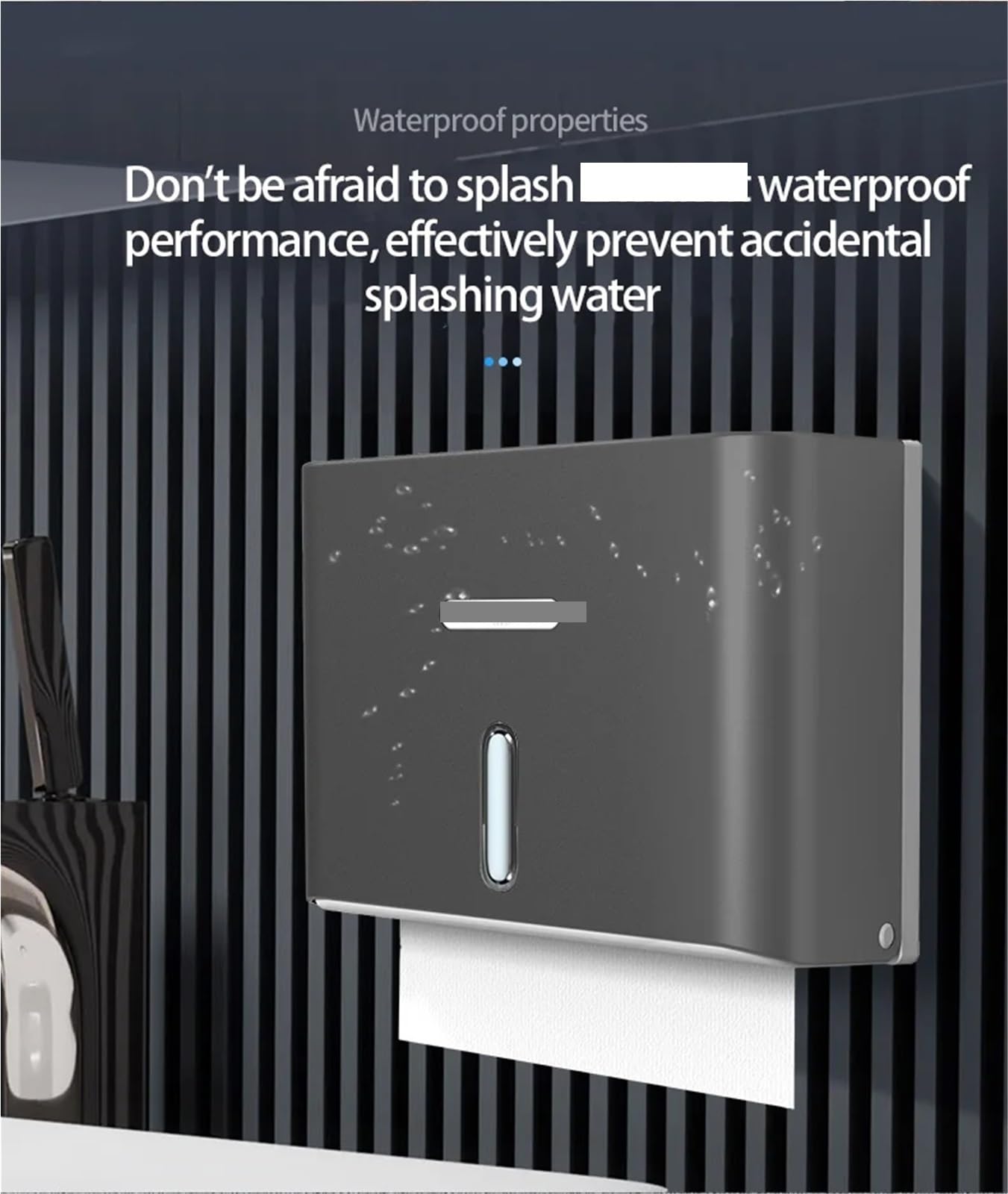 Portafazzoletti da Parete Porta Asciugamani di Carta igienica Porta Asciugamani di Carta a Parete Dispenser di Asciugamani Non Perforato Dispenser di fazzoletti for Cucina Bagno(Gray)