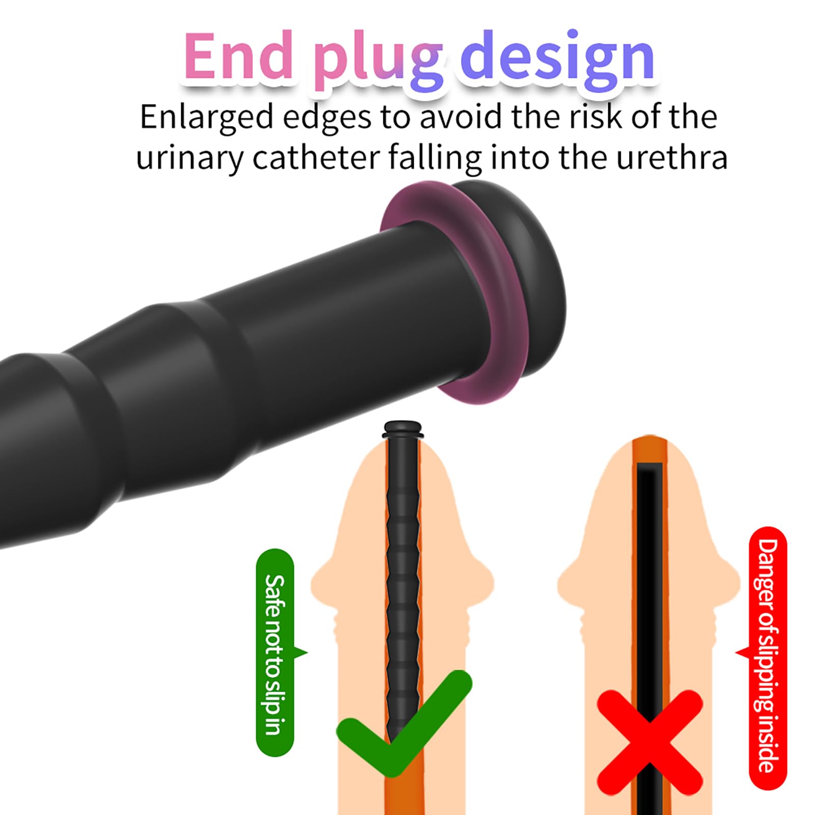 Set 5 Dilatatori per Pene in Silicone Cavo Antiscivolo Plug Uretrale per Masturbazione Maschile Stimolazione Prostata Giocattoli Sessuali BDSM