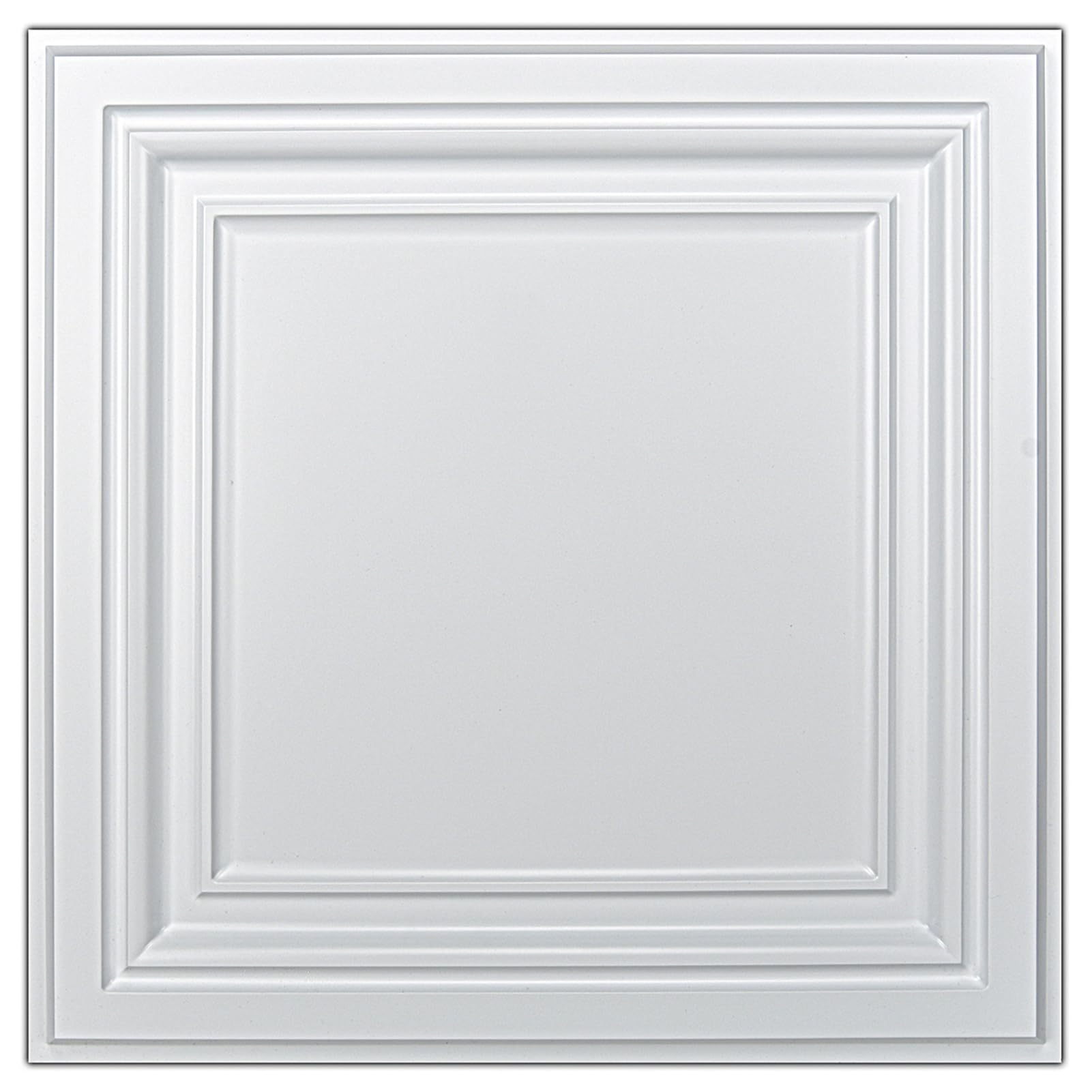 Art3d PVC Ceiling Tiles, 3D Plastic Sheet in White, 2 x 2 ft, 24-Pack