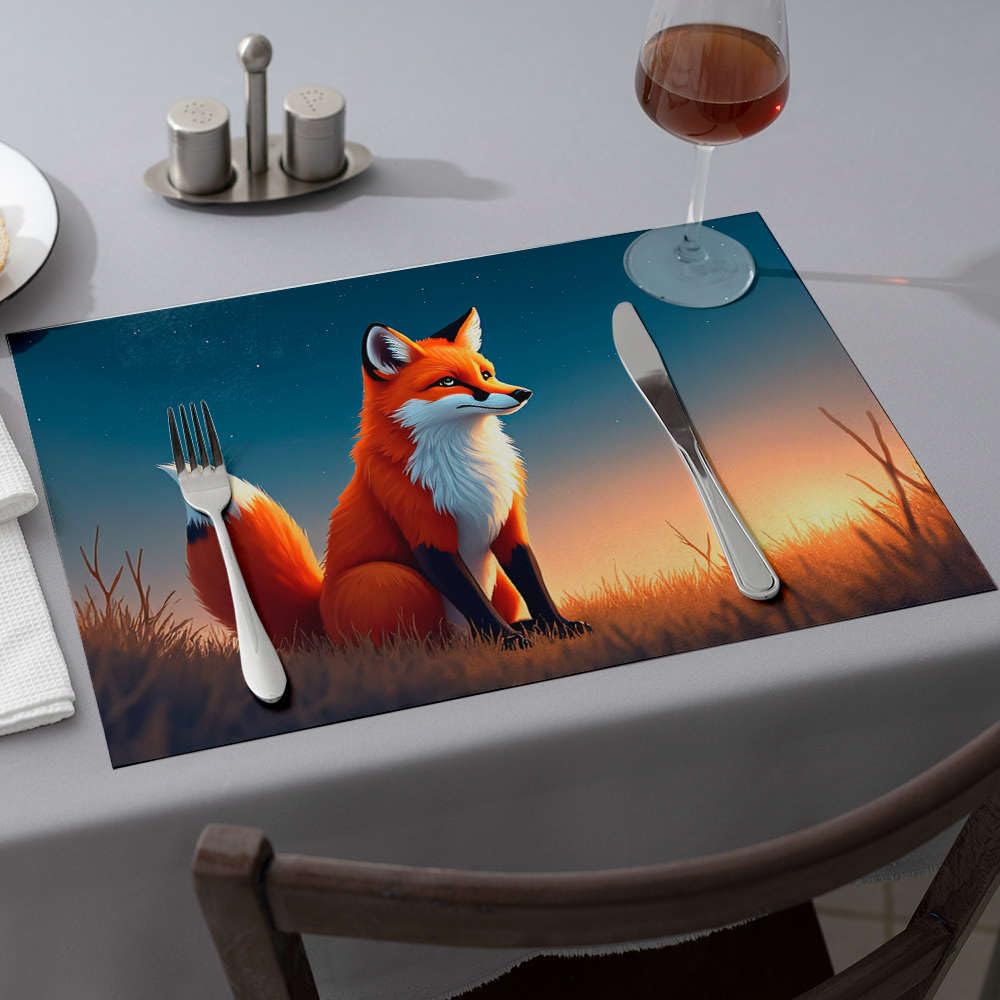 Assiettes décoratives renard au design artistique pour décoration de ferme haut de gamme