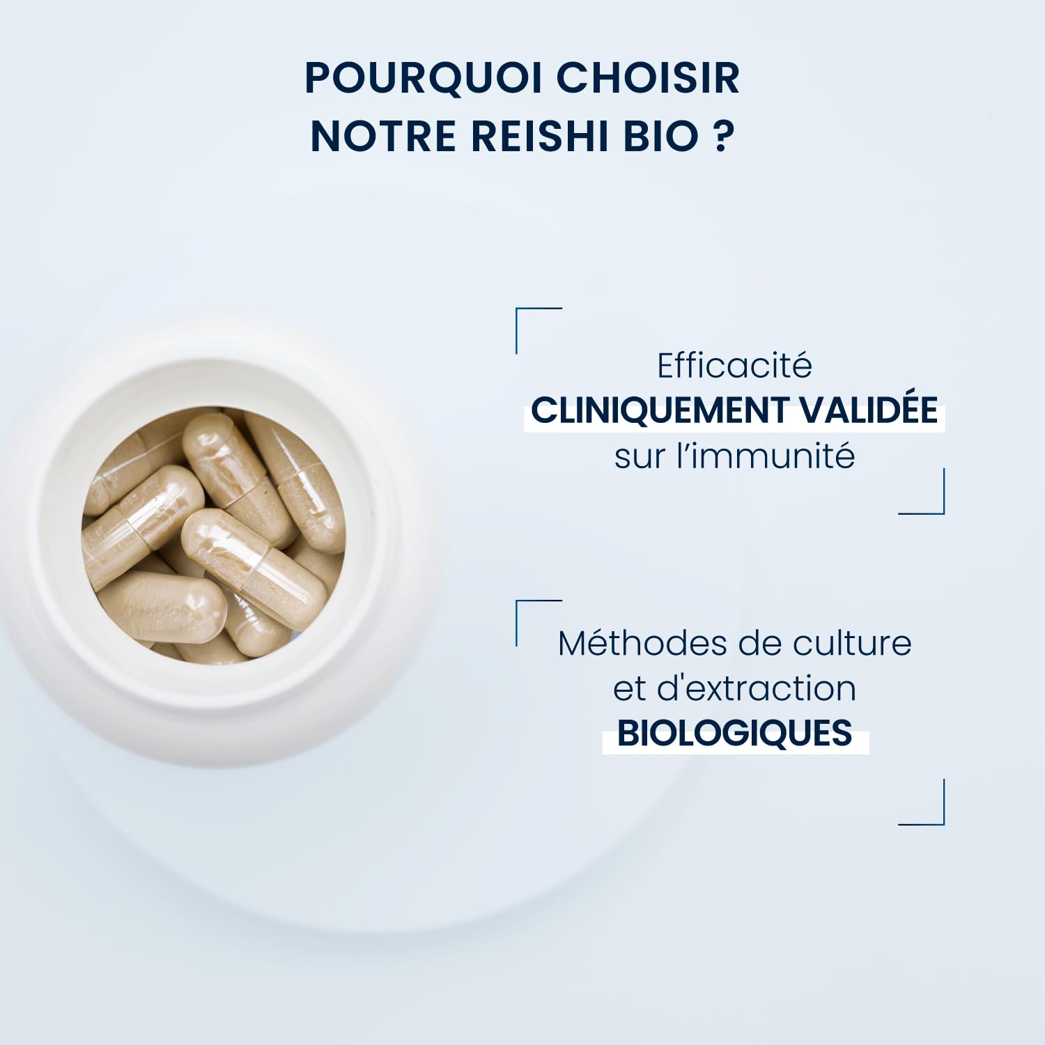 Extrait sec de Reishi Bio concentré - 70% Bêta-glucanes & 90% Polysaccharides - 200mg - 60 gélules - Système Immunitaire, Bien Être - Sans OGM - Qualité Immulink MBG®, Fabriqué en France, DYNVEO