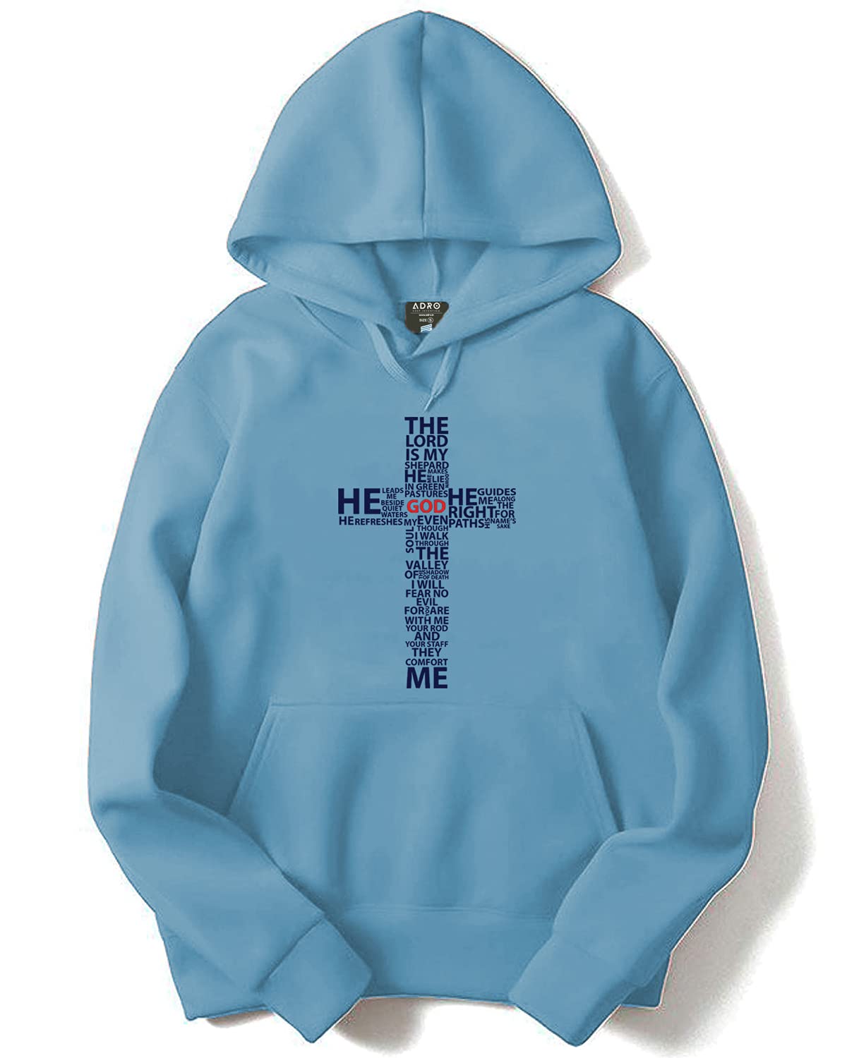 ADROMen's 100% Cotton Hooded Sweatshirt