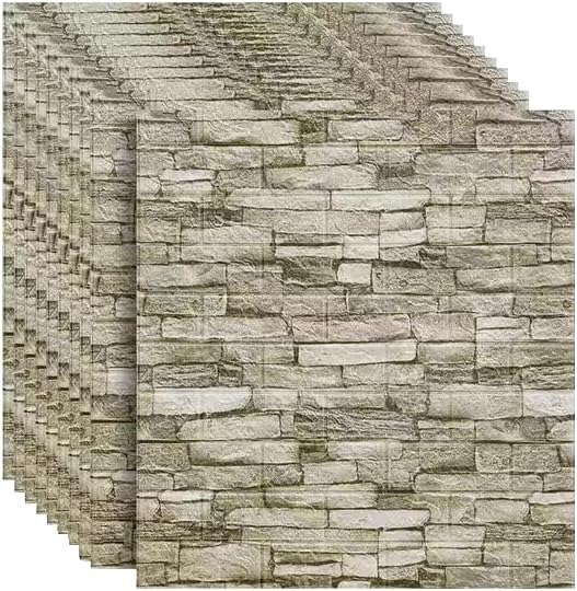 10 calcomanías de pared 3D, paneles de espuma autoadhesivos, decoración de pared del hogar, sala de estar, casa, baño, ladrillo, decoración de papel