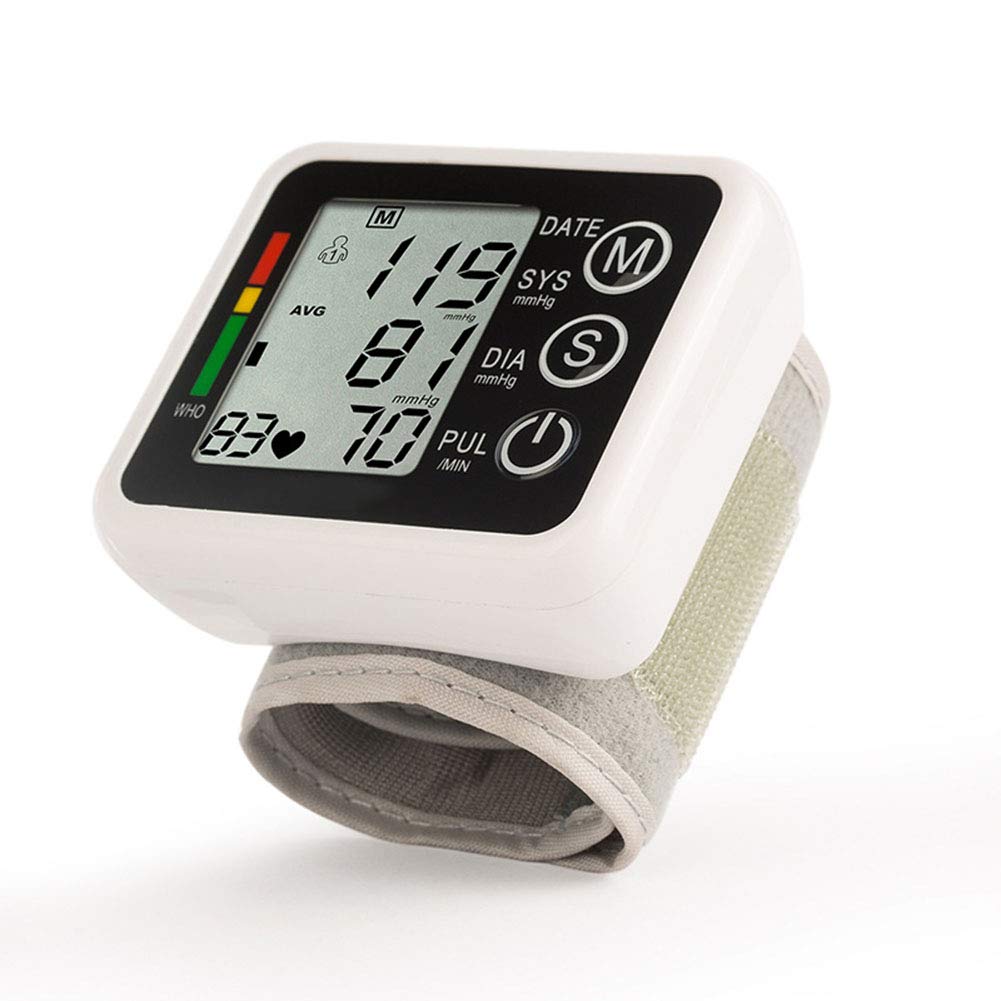 Ciśnieniomierz na nadgarstek, cyfrowy wyświetlacz tonometru LCD Automatyczny miernik do użytku domowego, inteligentny adapter monitora Tester BP Przyrząd do pomiaru maszyny Typ domu Automatyczny duż