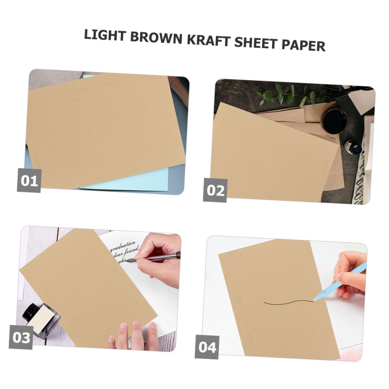 NIYANGLE 100 Blatt Vintage Briefpapier aus Dickem Kraftpapier M² Retro Schreibpapier für Stilvolle Briefe und Kreative Bürobedarf Anwendungen