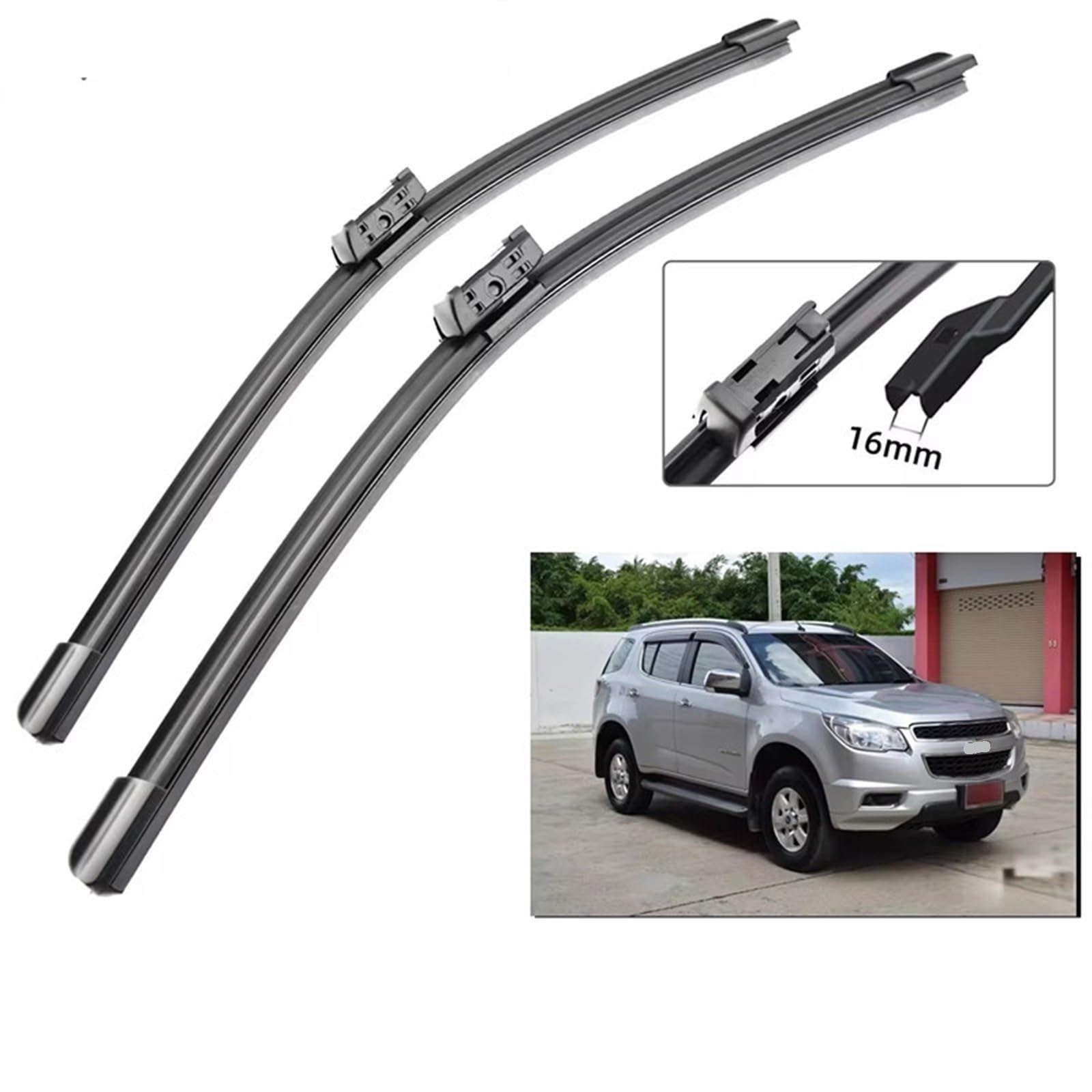 Spazzola Tergicristallo Compatibile con Chevrolet per Trailblazer per MK2 per S-10 2012 2013 2014 2015 2016 2017 Accessori per Auto Spazzole Tergicristallo Anteriore 22"+ 18"