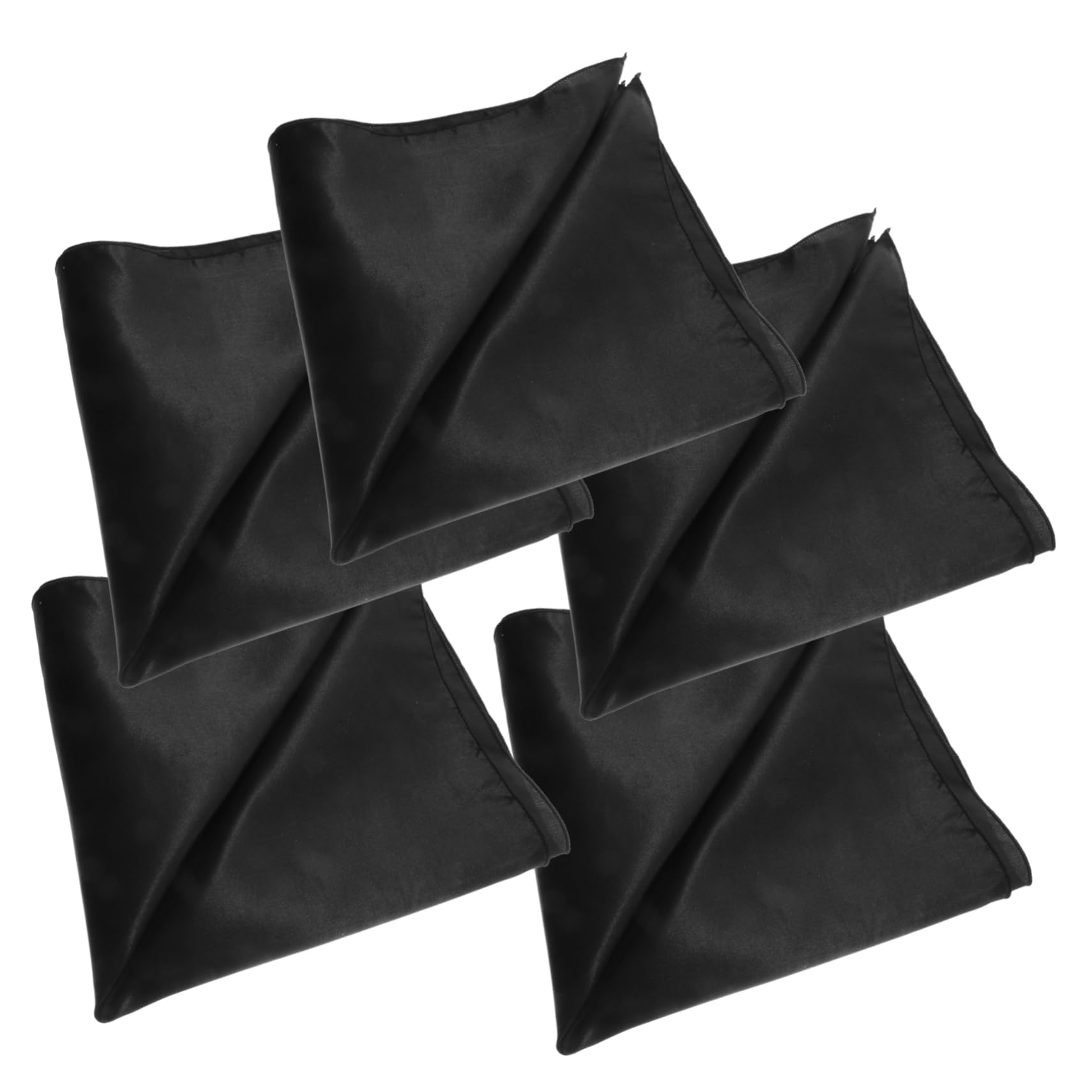 Servilletas de boda negras de tela satén Amosfun lavables para decoración de mesas de fiesta