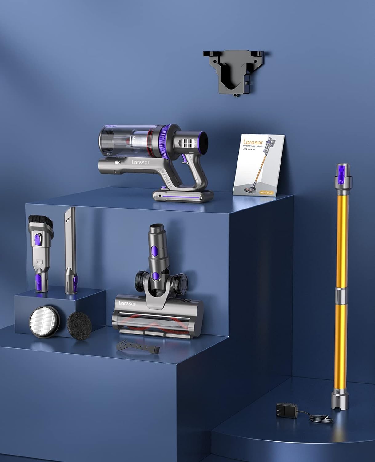 Laresar Elite 3 vacuum components laid out