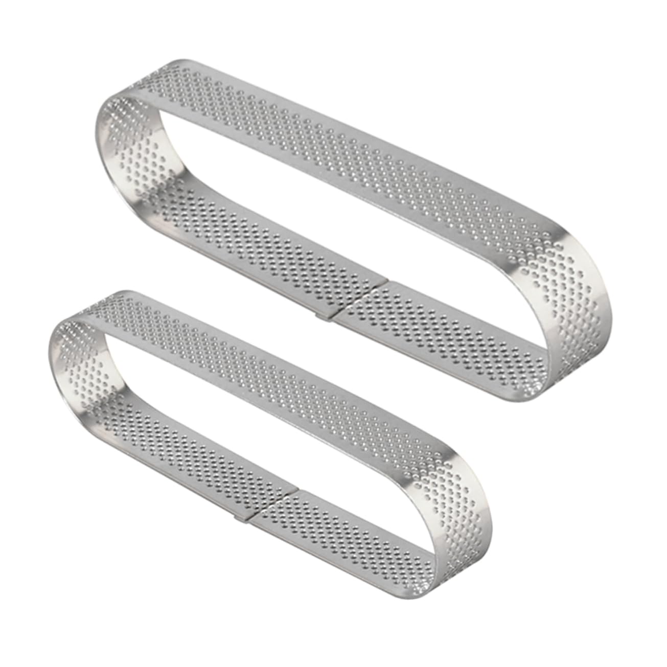 ABOOFAN 2Pcs Stainless Steel Oval Tartlet Molds Baking Tools for Mousse Fruit Pies and Quiche Easy Desserts