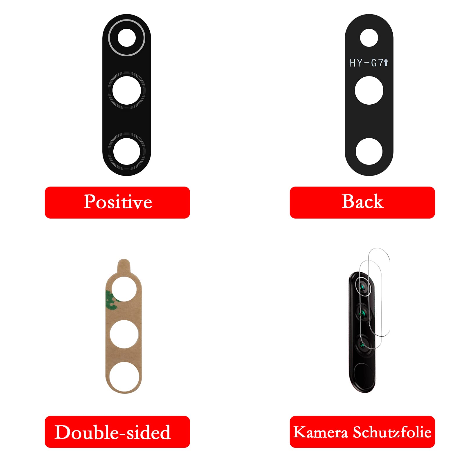 Vetro Lente Fotocamera Posteriore Per Xiaomi Redmi Note 11 Pro 5G - 2 Pezzi Con Cornice E Kit Riparazione - Foto 6