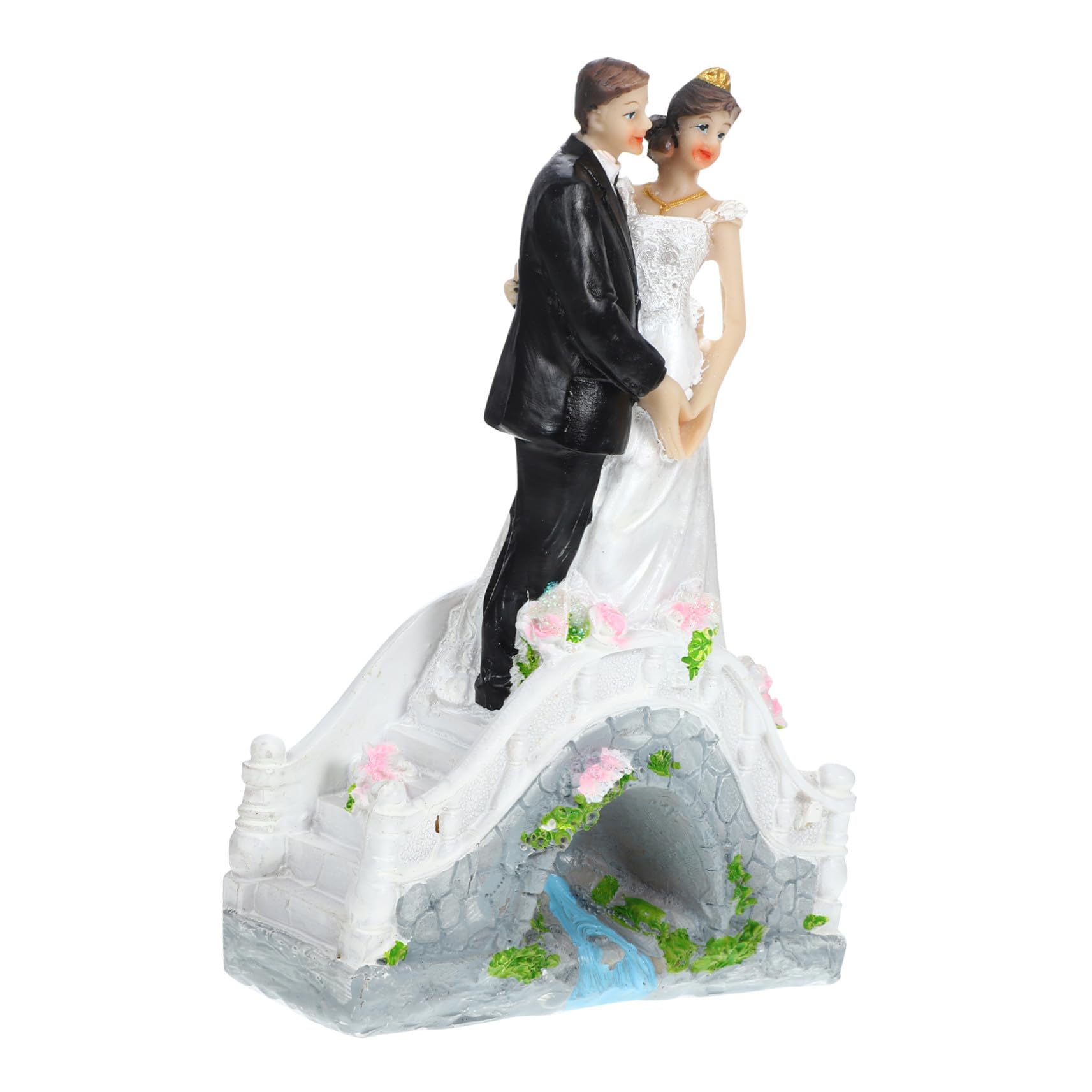 VICASKY 2 Stück Hochzeitsdeko Brautpaar Figur Tortenstecker Resin Hochzeitstorte Cartoon Braut und Bräutigam Dekorativ für Verlobung Party