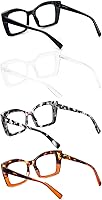 Vista 12 de DXYXYO Oversized Square Reading Glasses for Women Blue Light Blocking Oprah Style Thick Frame Readers with Spring Hinge