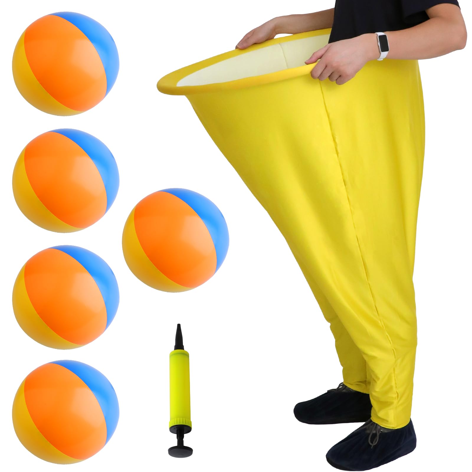 Granny Pants Yard Game, Oversized Granny Pants Outdoor Games,Giant Stretchy Pants, Fun Tossing Games Props for Outdoor Parties, Group Gatherings, Adults and Family(Yellow)