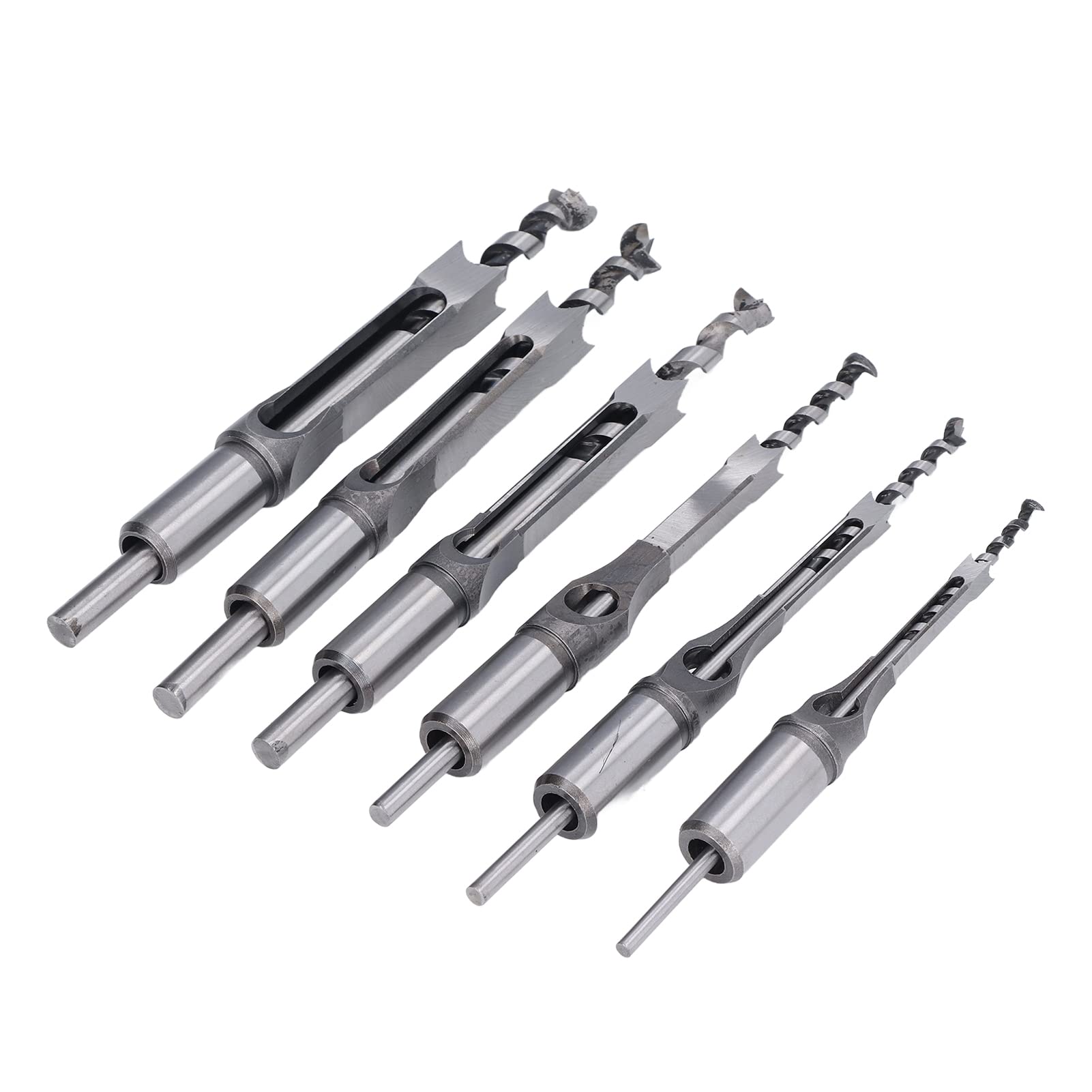 Juego de brocas para embutir con orificio cuadrado, cincel para embutir ajustable de acero de aleación, herramienta para taladrar productos de madera, tablero de densidad, tablero
