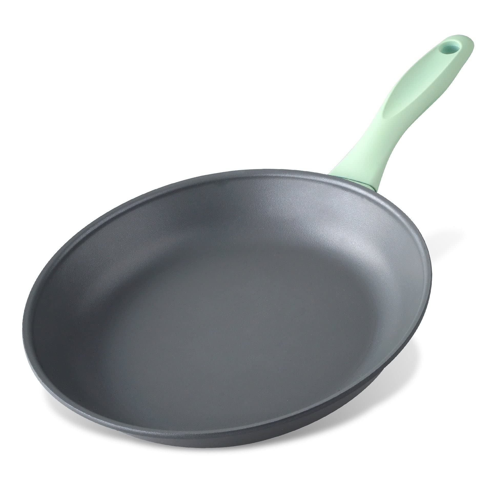 FACKELMANN 24 cm Frying Pan with Non-Stick Coating - Sustainable 100% Recycled Aluminium Pan with Ergonomic Soft Touch Handle - Small Induction Pan for Cooking & Sewing