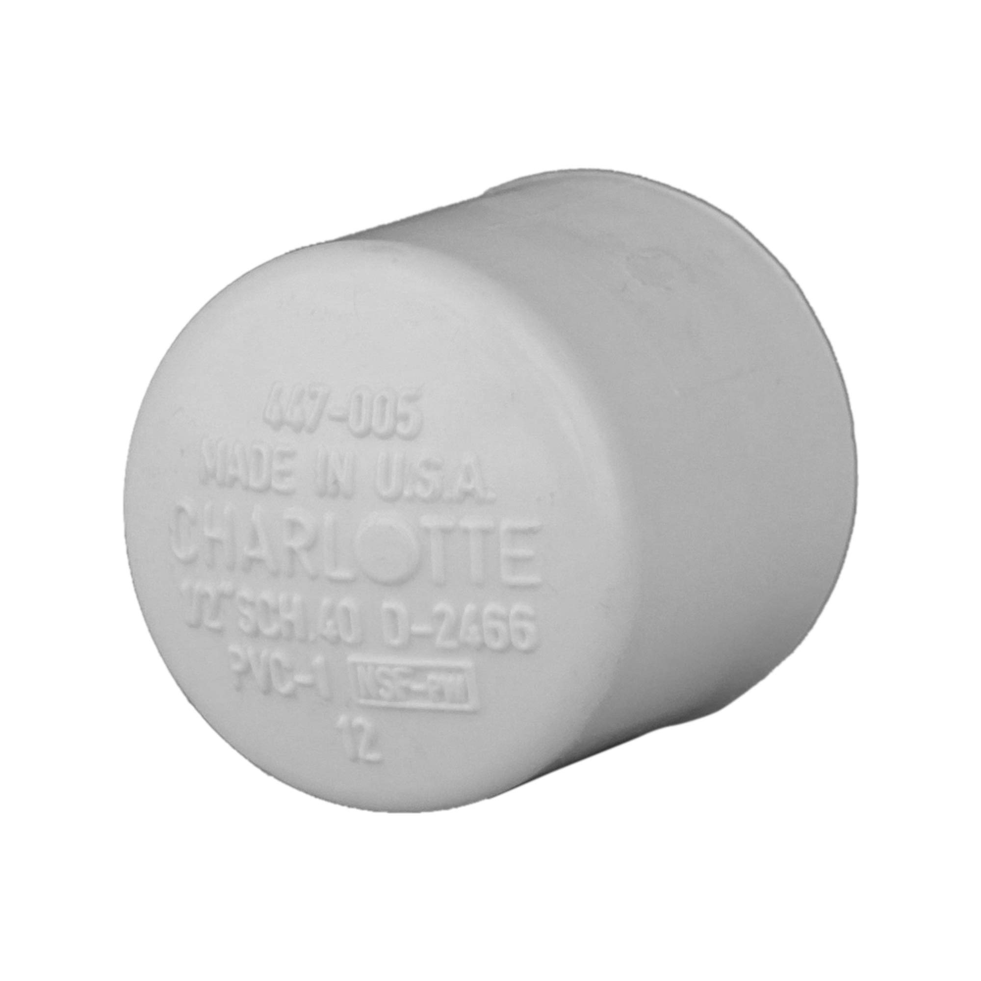 CHARLOTTE PIPE 1/2 SCH 40 Cap Socket Pressure (25 Unit Box)