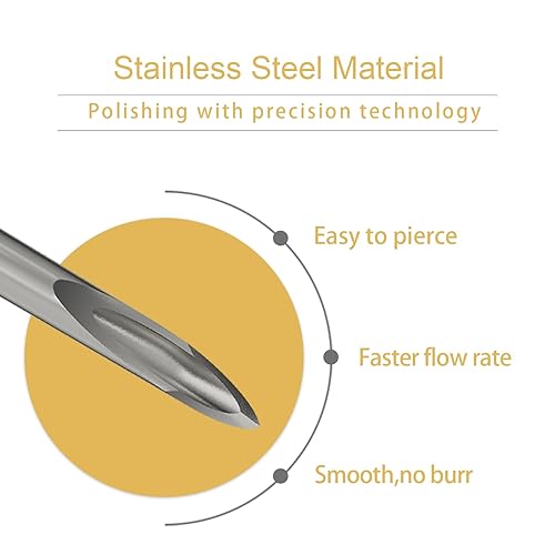 Miniatura 5 de Aguja de calibre 25 de 1 pulgada (paquete de 100 unidades) Luer Lock, accesorios dispensadores industriales desechables, empaquetados