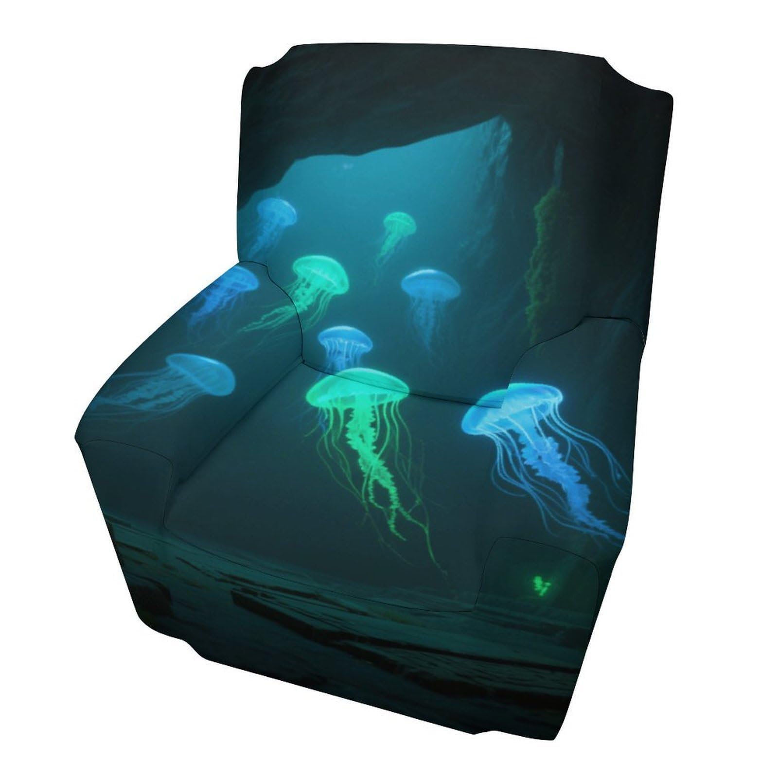Fekiloot Style Jellyfish Deep Sea Cave Couch Cover Sofa Cover Sofa Slipcover