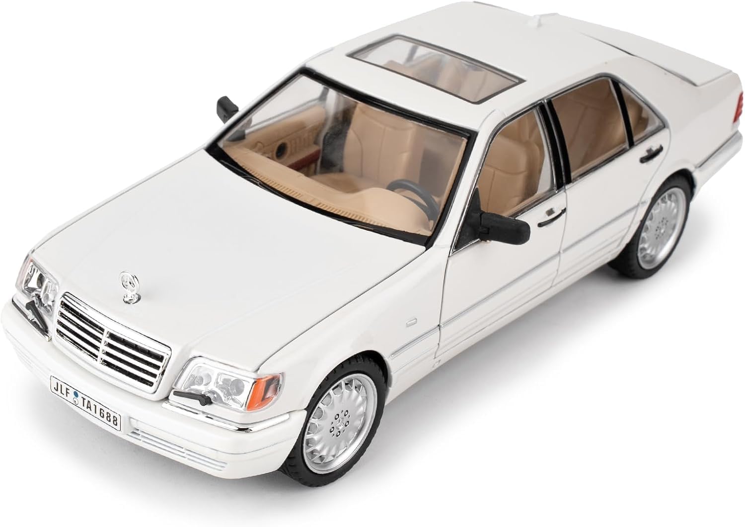 SR TOYS 1:24 Benz S-W140 320SEL Alloy Car Model Sound and Light Pull Back Toy Vehicle (White) (B0DHLP7CDJ) Amazon Price History, Amazon Price Tracker